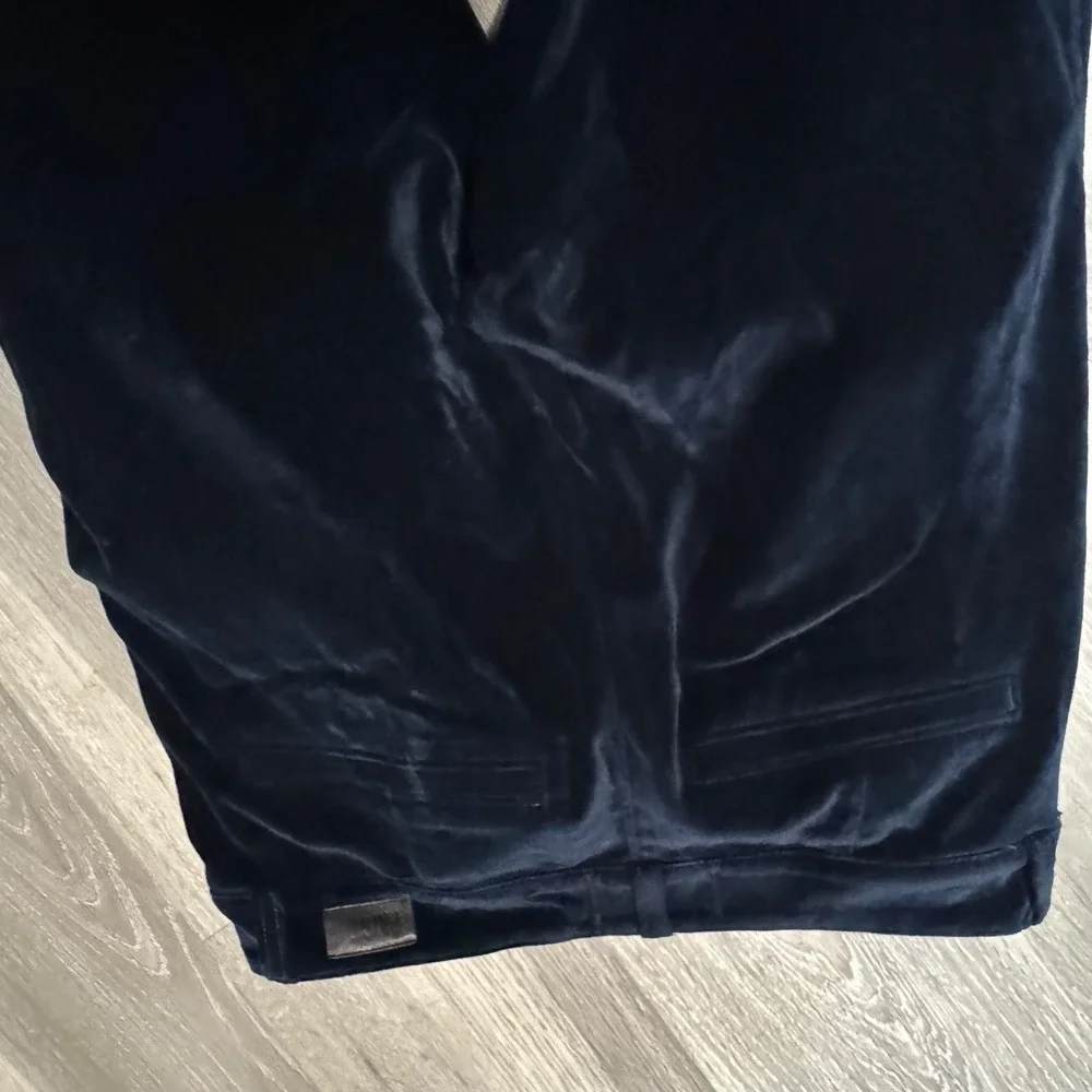 PAIGE  Womens Size 25 Blue Velvet Flare Pants Stretch Bootcut NWT k